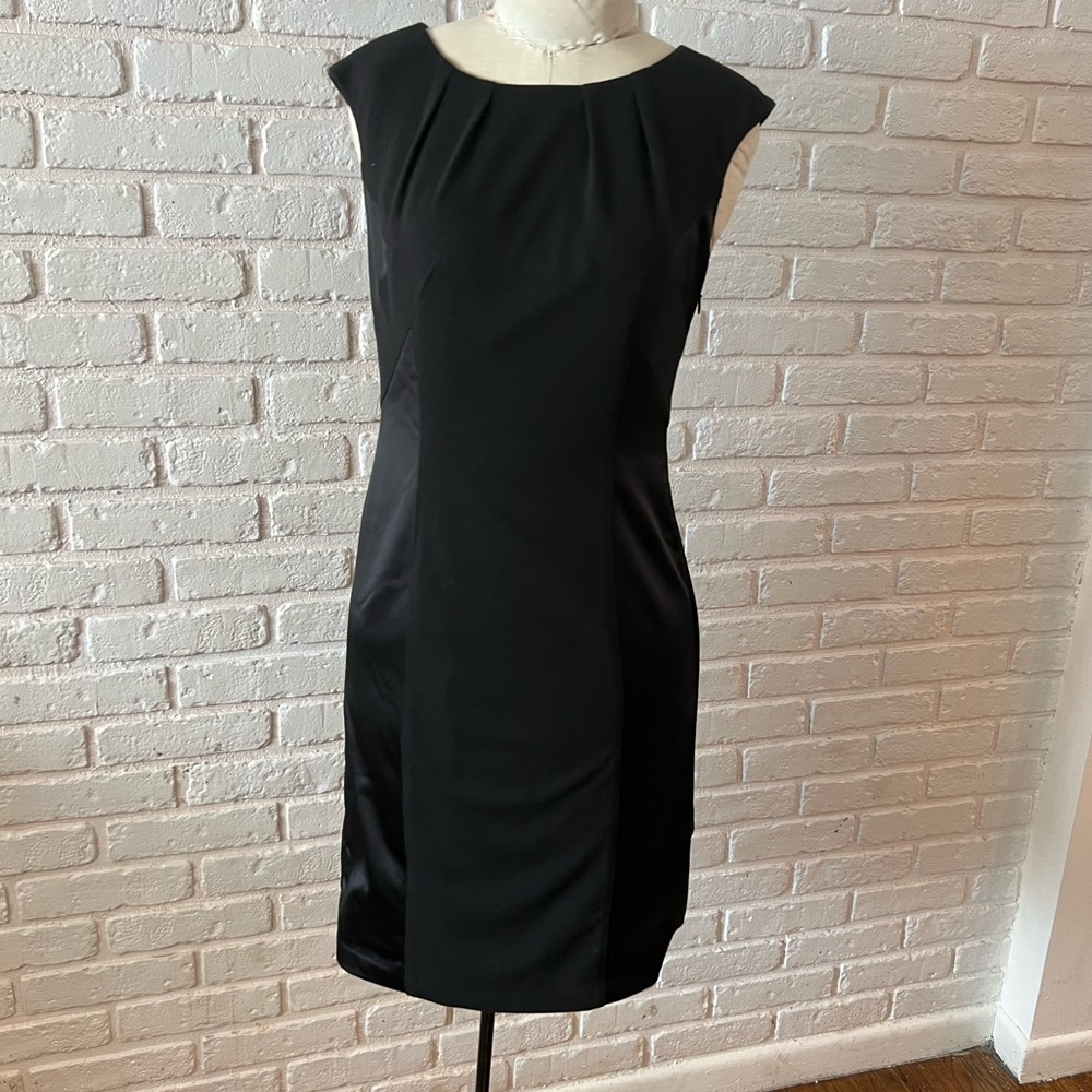 The Limited black sleeveless dress with satin design size 4